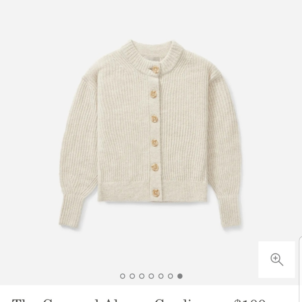 Everlane alpaca cropped cardigan